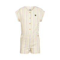 Koko Noko girls' jumpsuit, off-white striped