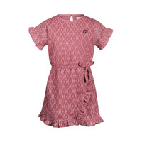 Koko Noko girls' purple wrap dress