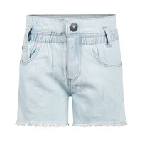 Koko Noko girls' loose fit light blue denim shorts