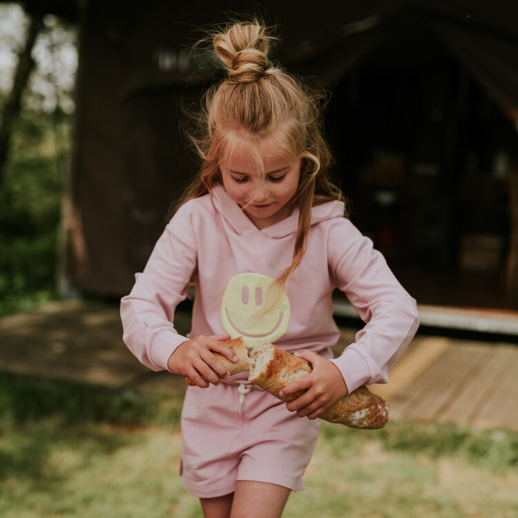 Koko Noko Mädchen Hoodie rosa Smiley Kapuze | N58986-37