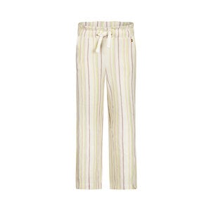Koko Noko girls' wide leg trousers, off-white striped