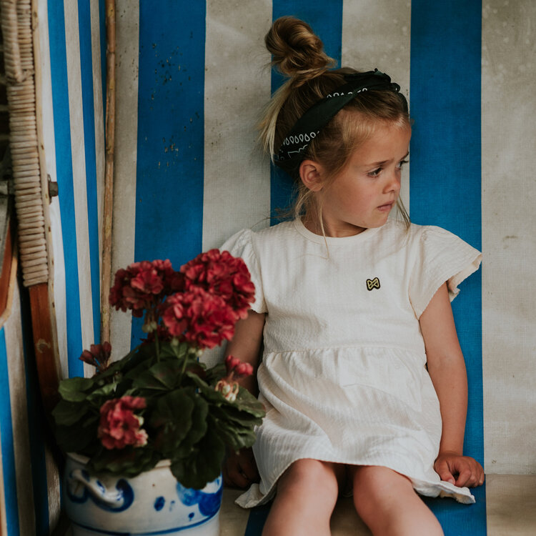 Koko Noko girls' dress off-white muslin | N58996-37