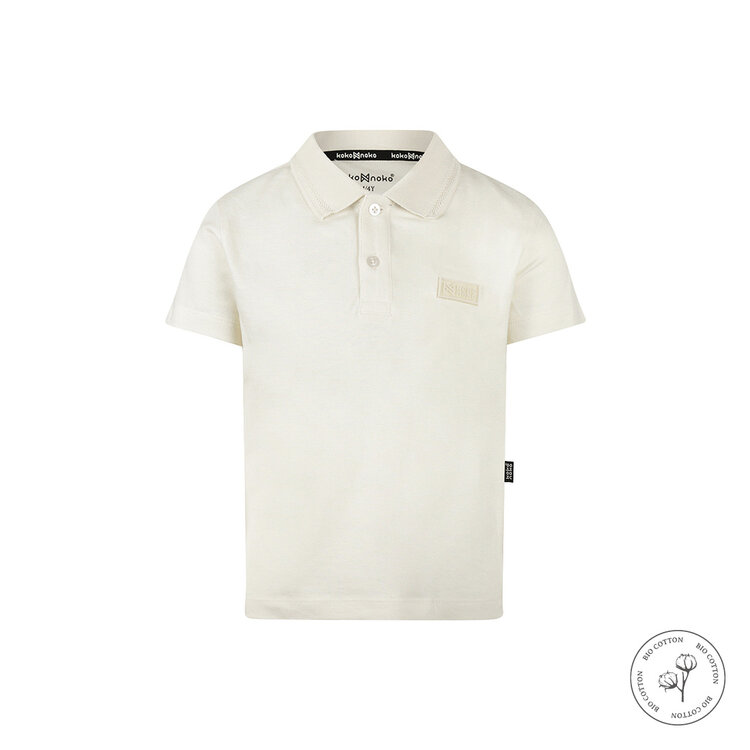 Koko Noko jongens polo off white bio cotton | WN1808