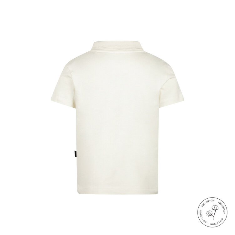 Koko Noko boys' polo shirt, off-white organic cotton | WN1808