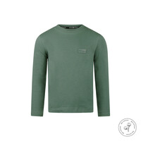 Koko Noko boys' long-sleeved top, dark green organic cotton