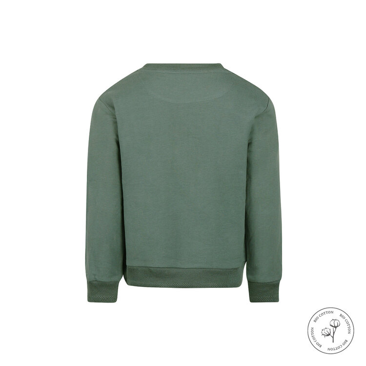 Koko Noko boys' sweater dark green organic cotton | WN1817