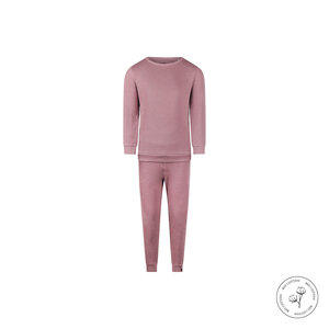 Koko Noko meisjes wafel pyjama oudroze bio cotton