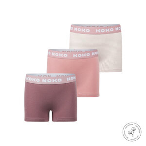 Koko Noko meisjes boxershorts set zachtroze bio cotton