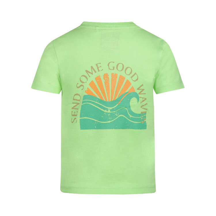Koko Noko jongens T-shirt lichtgroen waves | NX58801-37