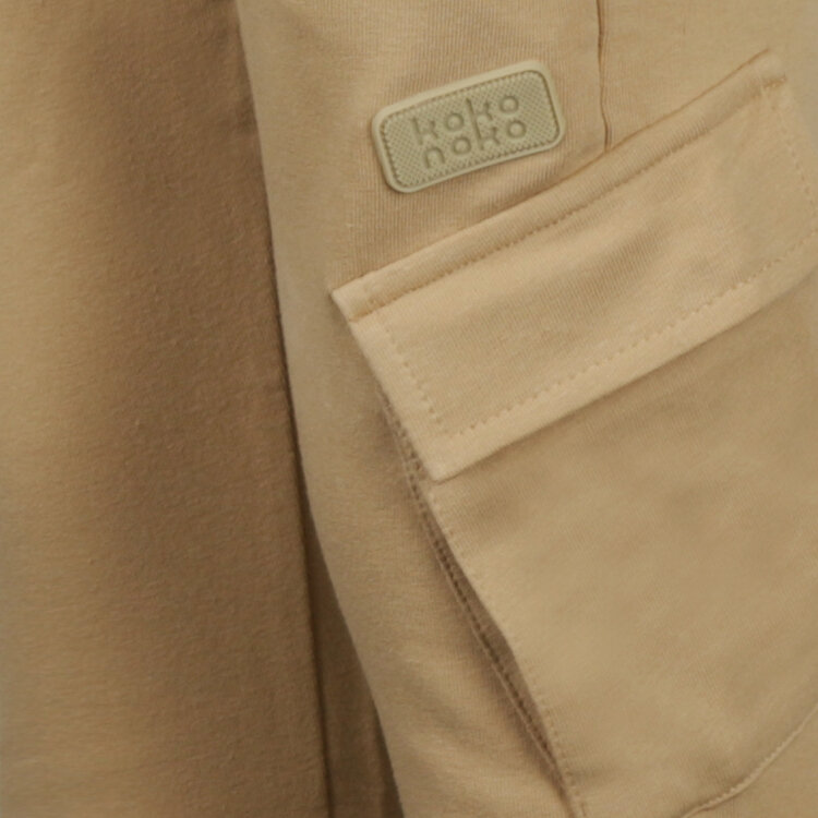Koko Noko jongens joggingbroek beige cargo | NX58802-37