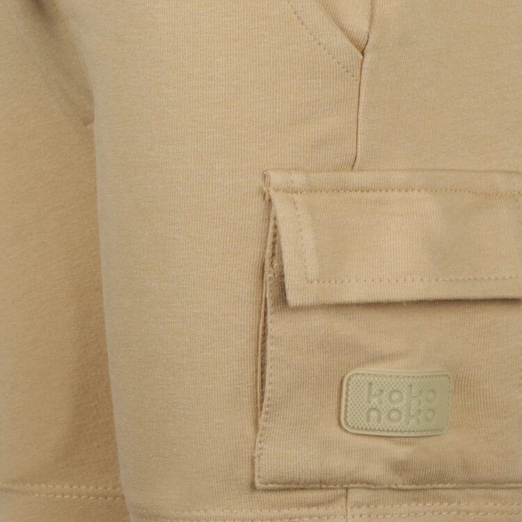 Koko Noko jongens jogging shorts beige cargo | NX58805-37