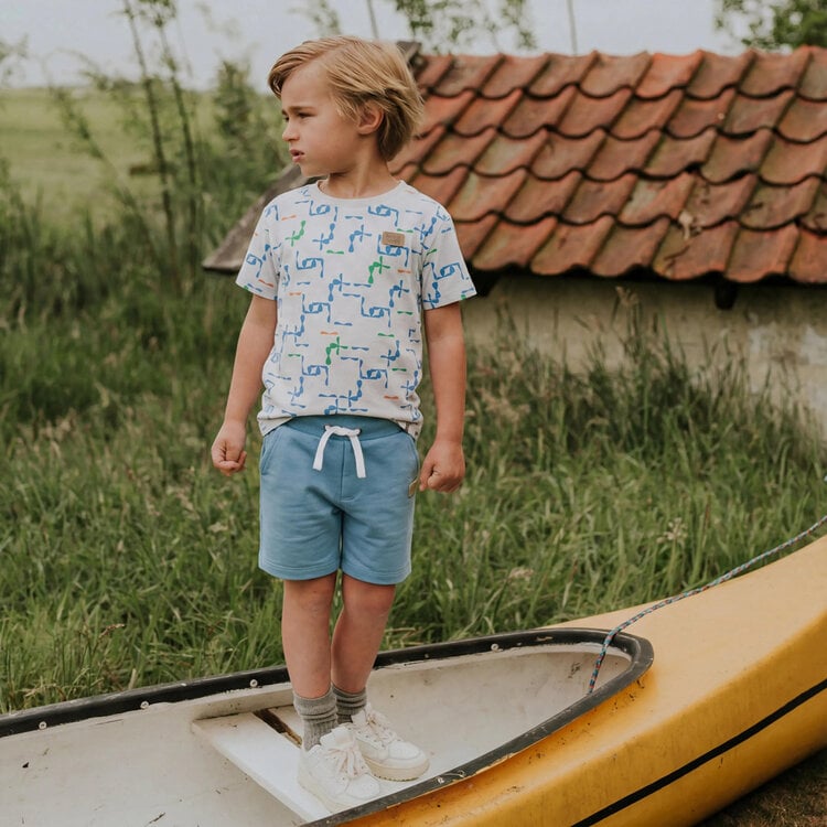 Koko Noko Jungen T-Shirt Offwhite Grün Blau | NX58807-37