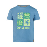 Koko Noko jongens T-shirt blauw coast line