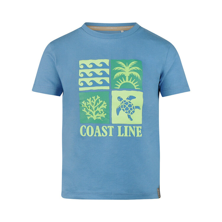 Koko Noko boys' T-shirt blue coast line | NX58809-37