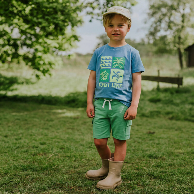 Koko Noko Jungen T-Shirt blau Küstenlinie | NX58809-37
