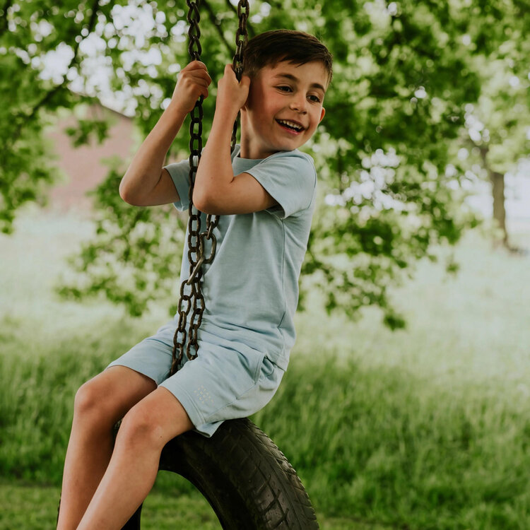 Koko Noko boys' co-ord set light blue T-shirt shorts | NX58822-37