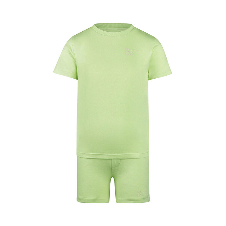 Koko Noko jongens co-ord set groen T-shirt short | NX58824-37