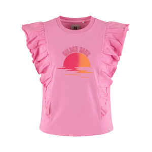 Koko Noko girls' T-shirt pink ruffles