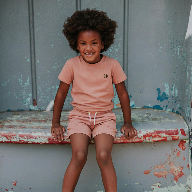 Koko Noko meisjes co-ord set T-shirt short roze | NX58922-37