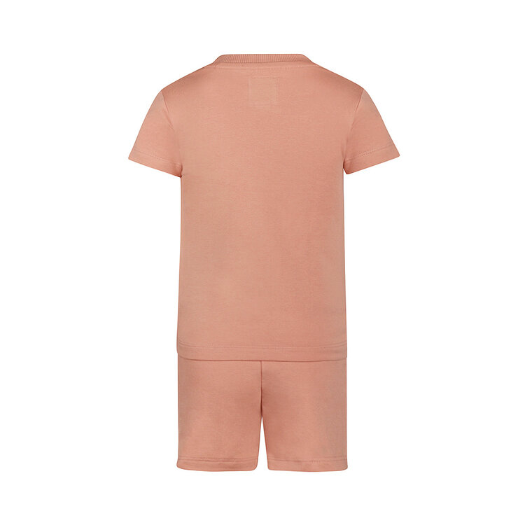 Koko Noko meisjes co-ord set T-shirt short roze | NX58922-37
