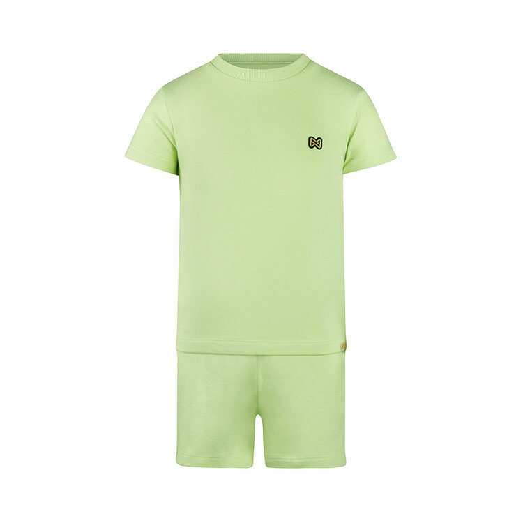 Koko Noko meisjes co-ord set T-shirt short groen | NX58923-37