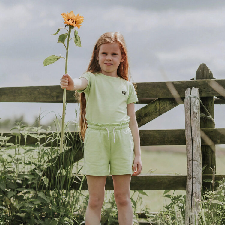 Koko Noko girls' co-ord set T-shirt shorts green | NX58923-37