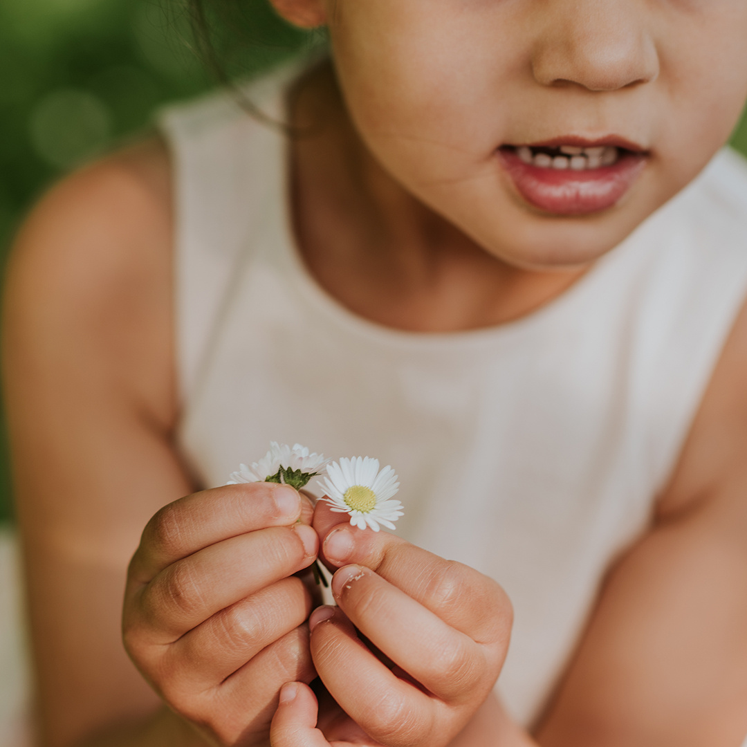 Vlecht met bloemetjes
