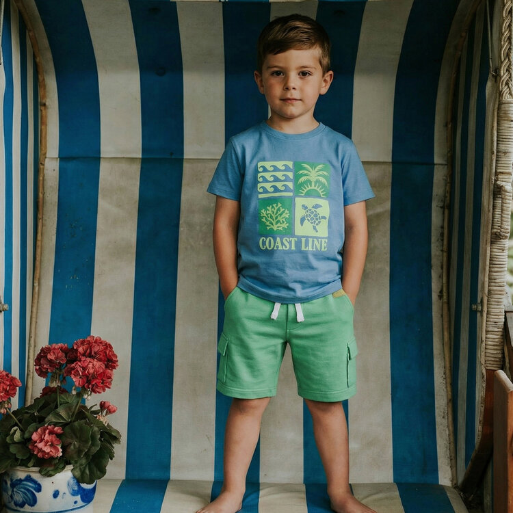 Koko Noko boys' jogging shorts green cargo | NX58808-37