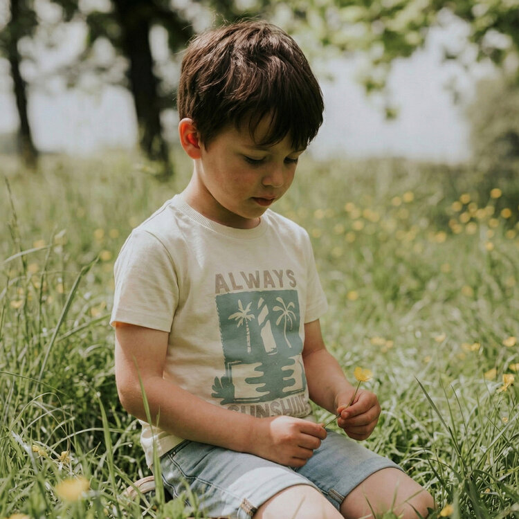 Koko Noko Jungen-T-Shirt Off White Sunshine | NX58818-37