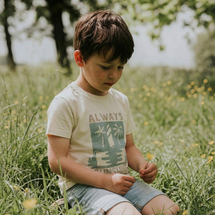 Koko Noko jongens jeans short loose fit lichtblauw | NX58826-37