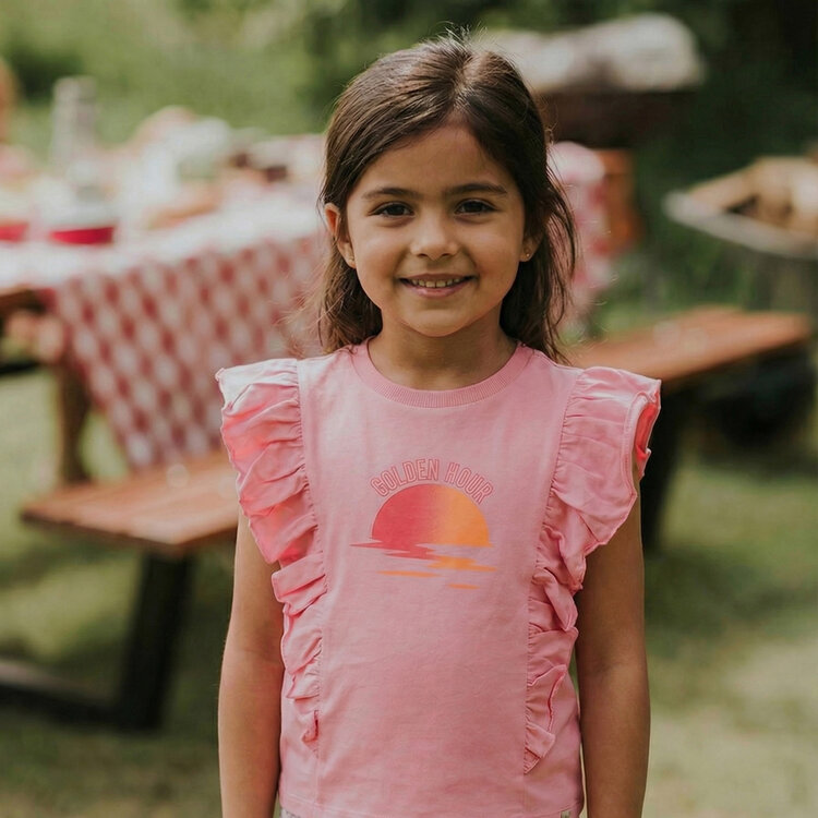 Koko Noko Mädchen T-Shirt rosa Rüschen | NX58905-37