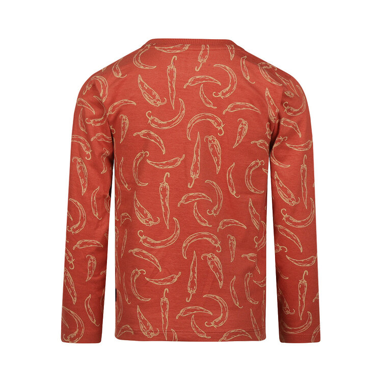 Koko Noko boys’ red chilli print long-sleeved top | M60802-37