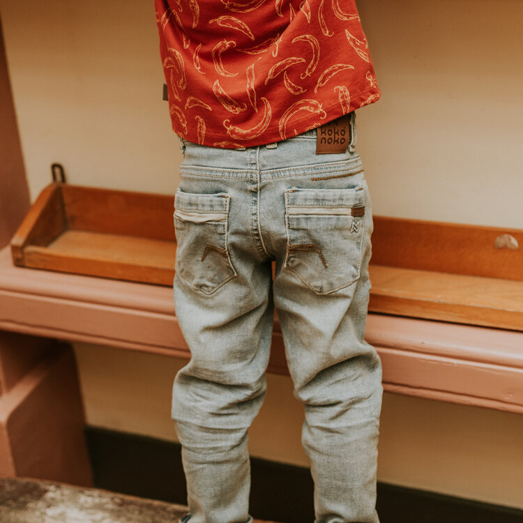 Koko Noko boys’ loose-fit blue denim jeans | M60804-37