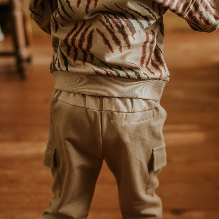 Koko Noko boys’ soft brown cargo jogging bottoms | M60825-37