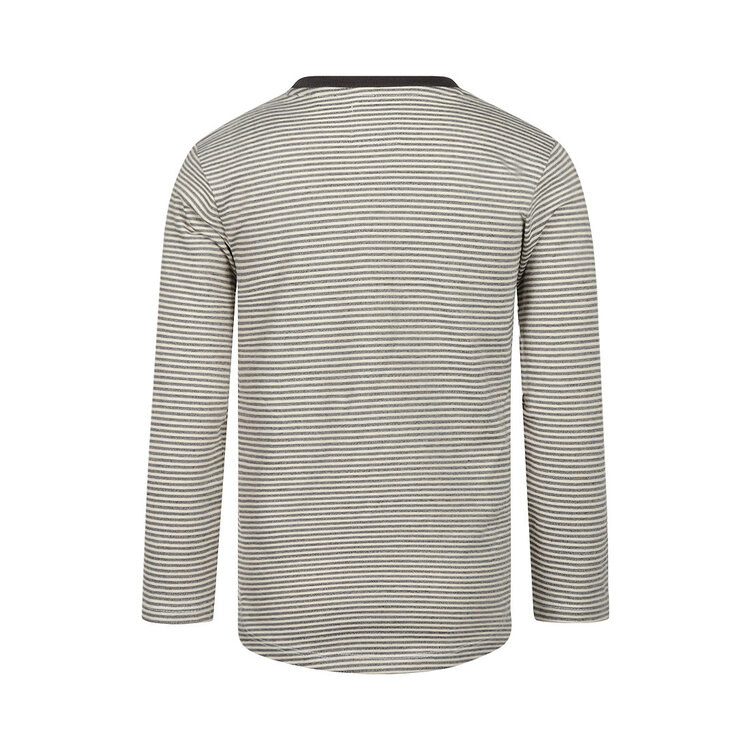 Koko Noko Jungen-Langarmshirt dunkelgrau gestreift | M60828-37