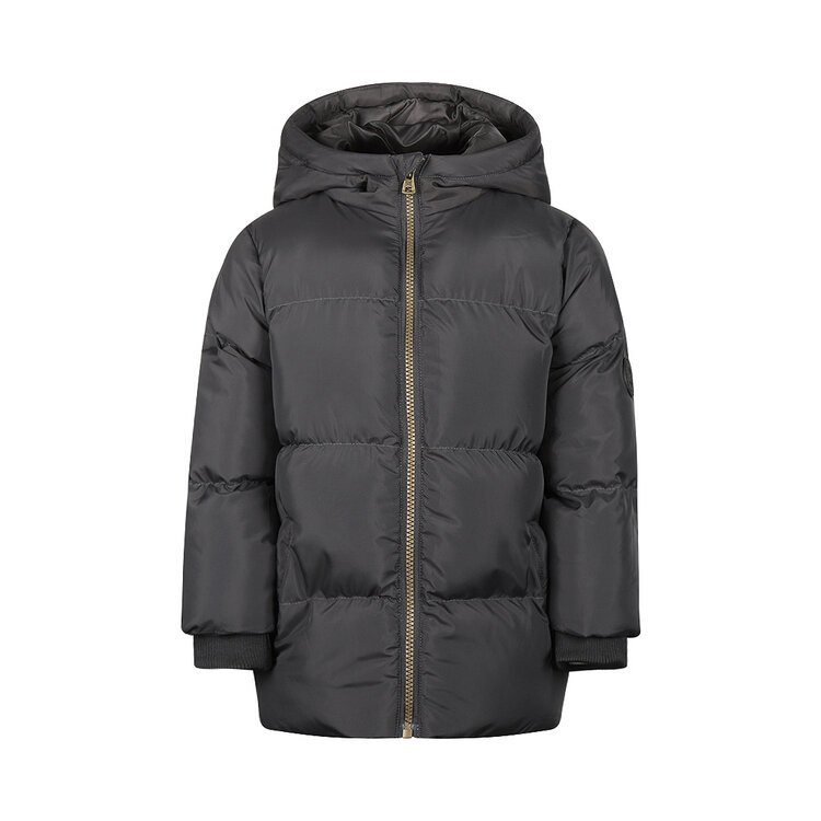 Koko Noko jongens winterjas donkergrijs parka waterafstotend | M60834-37