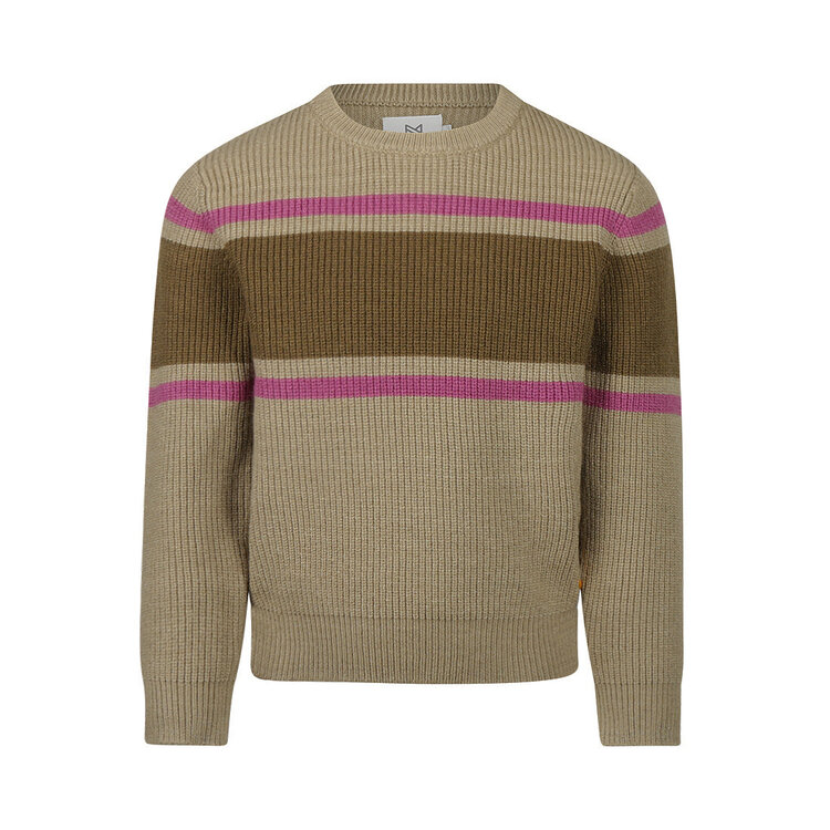 Koko Noko Jungen-Pullover, salbeigrün, gestreift | M60840-37