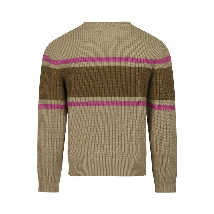 Koko Noko boys’ jumper, sage green striped | M60840-37