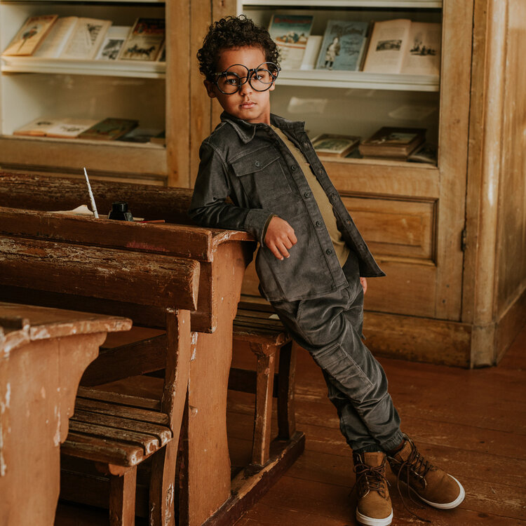 Koko Noko jongens broek donkergrijs cargo | M60841-37