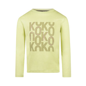 Koko Noko Jungen-Langarmshirt, limettengrün, mit Logo-Print