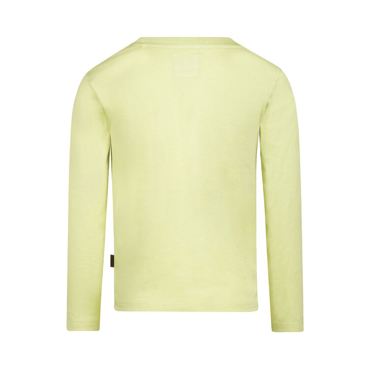 Koko Noko jongens longsleeve limegroen logo print | M60842-37