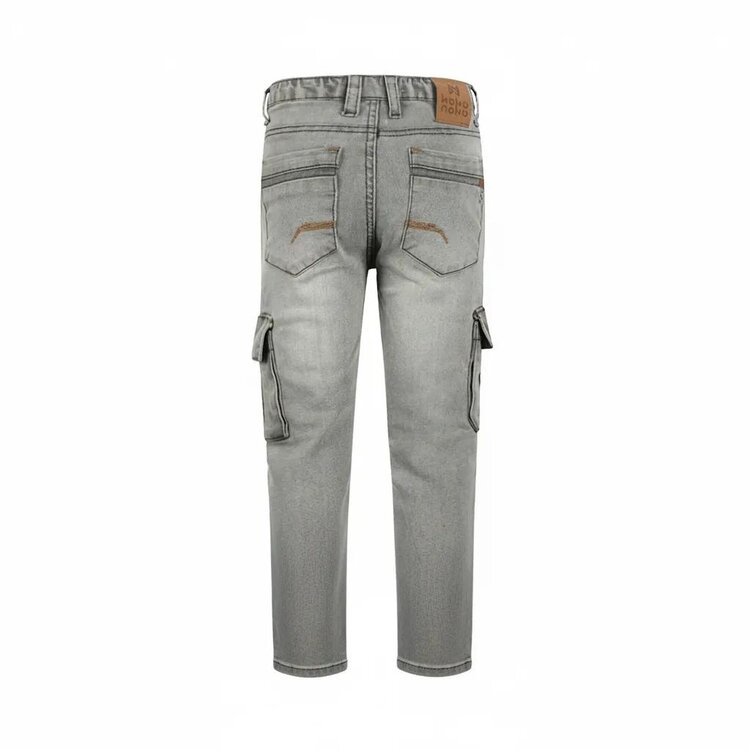 Koko Noko jongens loose fit jeans grijs cargo | M60869-37