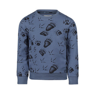 Koko Noko boys’ jumper, blue with animal prints