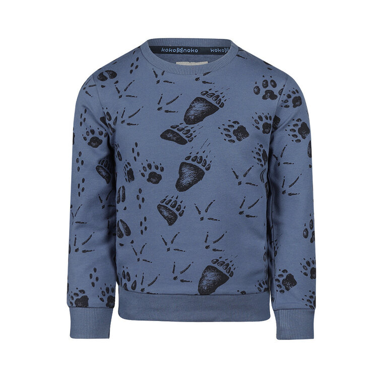 Koko Noko Jungen-Pullover, blau, mit Tiermotiven | M60870-37