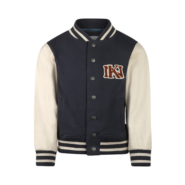 Koko Noko Jungen-Strickjacke, dunkelblau, im Baseball-Stil | M60874-37