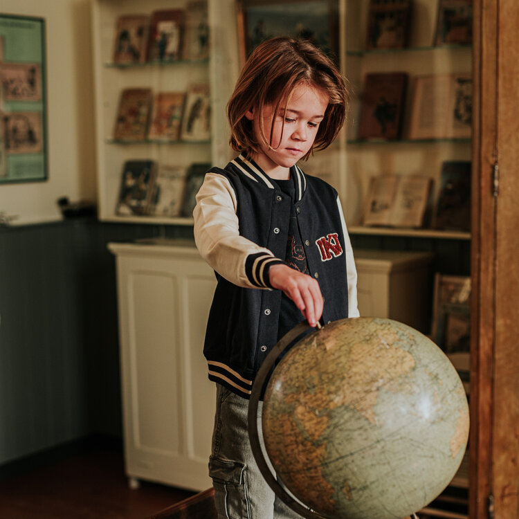 Koko Noko boys’ cardigan, dark blue, baseball style | M60874-37