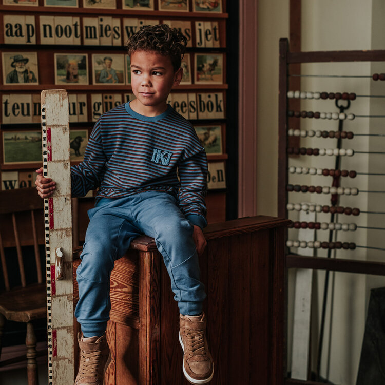 Koko Noko Jungen-Pullover, blau gestreift | M60875-37
