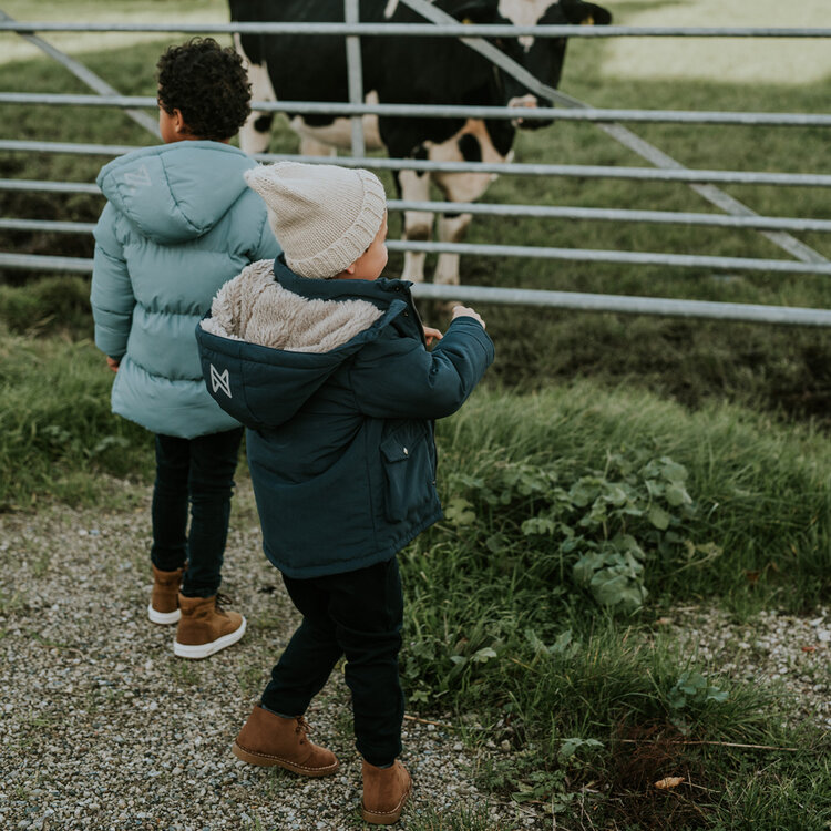 Koko Noko jongens winterjas donkerblauw parka waterafstotend | M60877-37