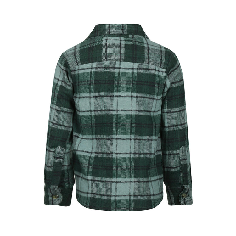 Koko Noko jongens blouse groen ruit met rits | M60883-37