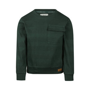 Koko Noko Jungen-Sweatshirt dunkelgrün mit Brusttasche